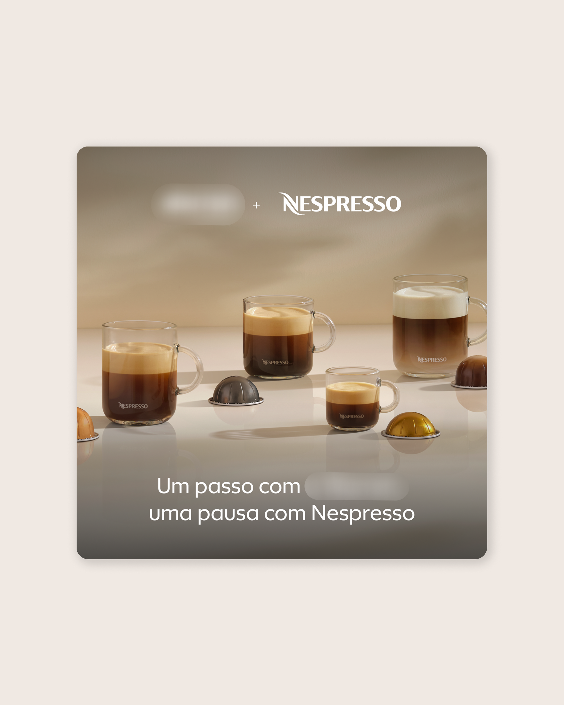 Nespresso partnership campaign — social post