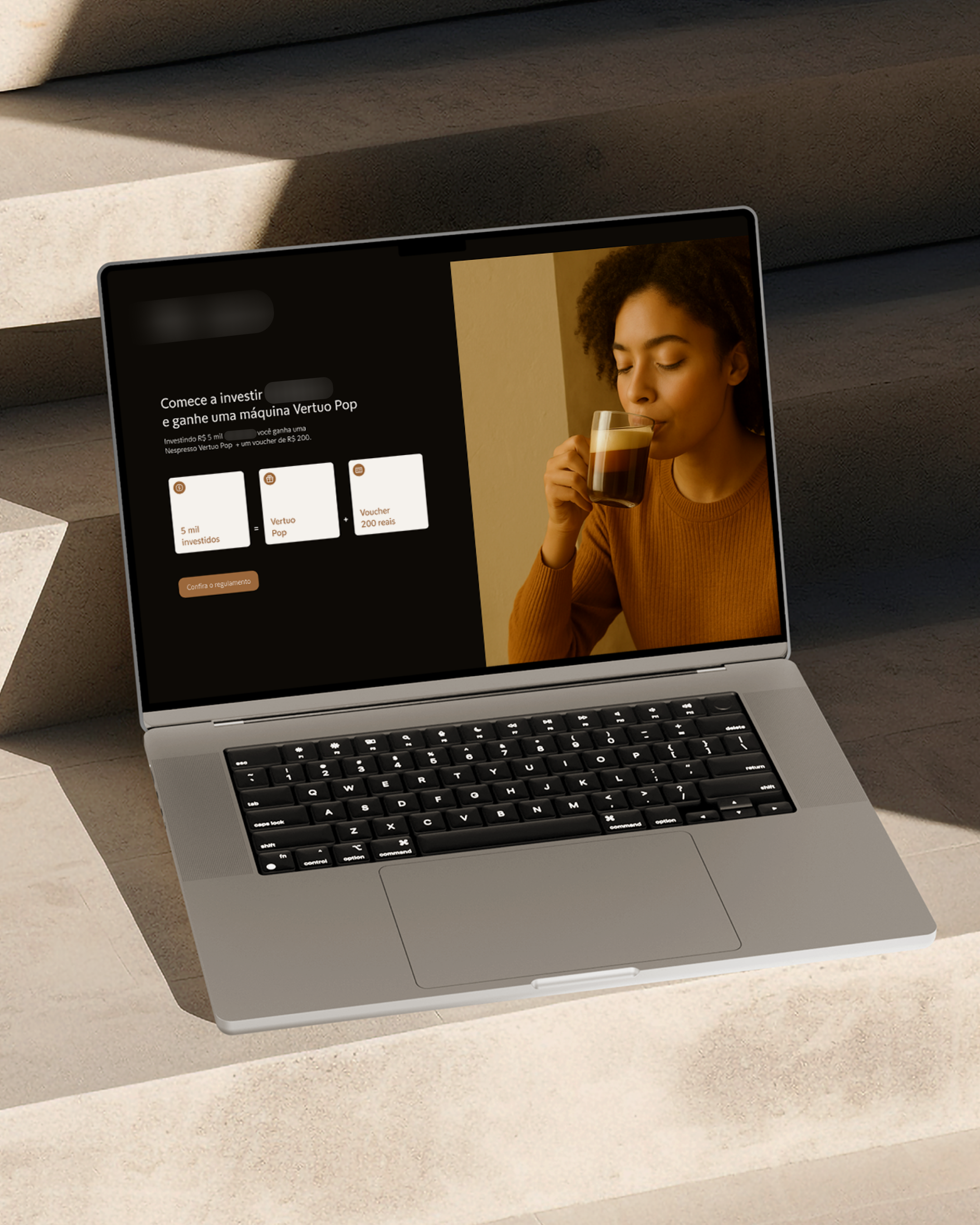 Nespresso partnership campaign — landing page mockup